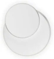 Applique Moderna Round Pouche Metallo Bianco Led 14W 3000K Luce Calda