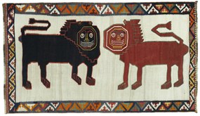 Kilim Tappeto 130x220 Beige (Tacchino) Tessuto A Mano