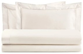 Completo Letto in Puro Cotone Diamante  Collezione Casa  Colore Avorio, Dimensioni e Misure Piazza e mezza francese