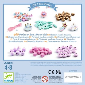 Perline in legno - arcobaleno