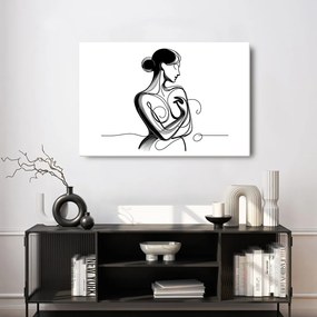 Quadro su tela – Corpo femminile in linee artistiche