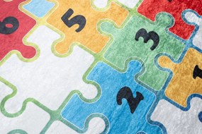 Tappeto per bambini con motivo a puzzle colorato  Larghezza: 160 cm | Lunghezza: 220 cm