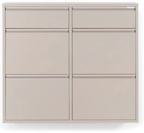 Scarpiera in metallo grigio-beige Billy - Spinder Design