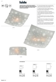 Redo 05-904 - Plafoniera ISIDE 1xE27/42W/230V 30x30 cm trasparente