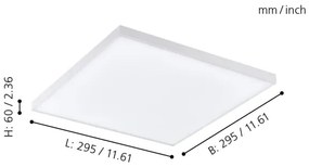Eglo 98562 - Plafoniera LED RGB dimmerabile TURCONA-C LED/15W/230V + +TC