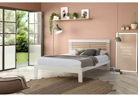 Letto matrimoniale bianco con griglia 140x190 cm Vectra - Marckeric