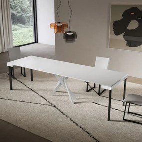 Consolle allungabile Libo Evolution - Bianco frassino telaio bianco 90x40/300 cm