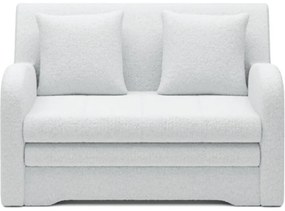 Divano bianco allungabile/con contenitore e rivestimento in bouclé 130 cm Ario – ELTAP