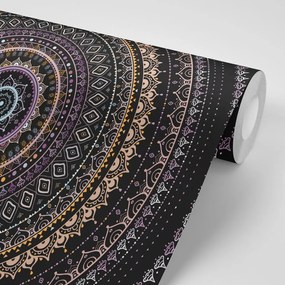 Carta da parati – Mandala con motivo solare in tonalità viola