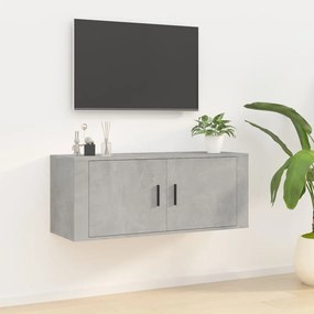Mobile porta tv a parete grigio cemento 100x34,5x40 cm