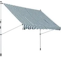 Tenda da Sole a Muro 300x150 cm in Metallo e Poliestere Verde