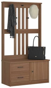 Albero Da Ingresso Sandens 87x40x159,5 Cm İn Legno Di Pino /