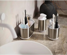 Dispenser per sapone argentato in acciaio inox 300 ml Duo Steel – Joseph Joseph