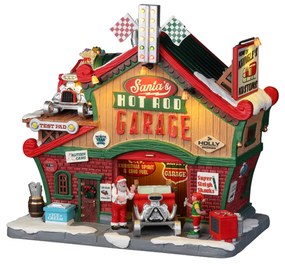 Garage di Babbo Natale Lemax decorazione Natale