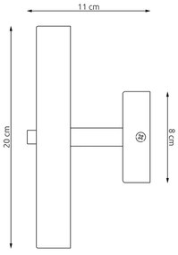 Applique Minimal Poseidone Acciaio Nero 2 Luci G9 Ip20
