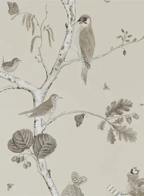 Tapete Woodland Chorus von Sanderson - Sepia/ Neutral