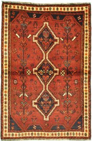Shiraz Tappeto 170 x 120 Rosso (Iran) Annodato A Mano