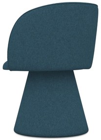 Sedia da pranzo blu in imbottito Maia – Makamii