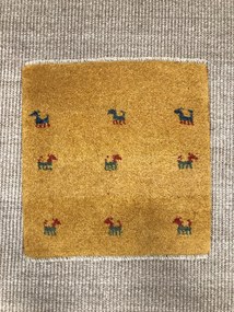 Gabbeh Tappeto persiano 40 x 40 Giallo (Iran) Annodato A Mano