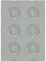 Zoffany Carta da parati Medallion - Silver/ Perfect White