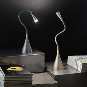 Lampada da tavolo flex in plastica e metallo  colore oro