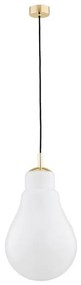 Argon 4879 - Lampadario a sospensione con filo JESSE 1xE27/15W/230V oro/bianco