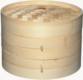 Vaporiera a due livelli in legno di bambù con coperchio World of Flavours Oriental