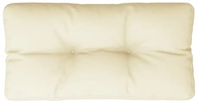 Cuscino per Pallet Crema 80x40x12 cm in Tessuto