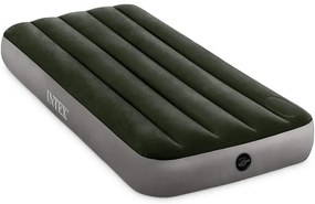Materasso mezza piazza gonfiabile Intex airbed dura-beam standard downy' con pompa a pedale verde 76x191x25 cm - cod. 64760