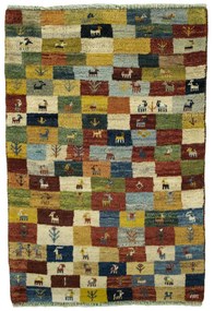 Gabbeh Tappeto 80 x 110 (Iran) Annodato A Mano