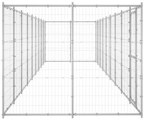 Gabbia per cani da esterno in acciaio zincato 21,78m²