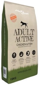 Cibo Secco Cani Premium Adult Active Chicken &amp; Fish 2 pz 30 kg