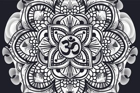 Carta da parati – Mandala della salute in bianco e nero