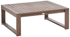 Tavolino da caffè legno di acacia certificato scuro 90 x 75 cm TIMOR II Beliani