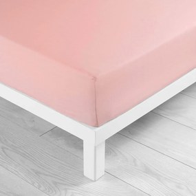 Lenzuolo elasticizzato in jersey rosa 160x200 cm Jersy - douceur d'intérieur