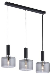 Jupiter 1860 - VA3 - Lampadario a sospensione con filo VANES 3xE27/60W/230V argento/nero