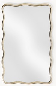 Specchio da parete con cornice ondulata in metallo Reggie