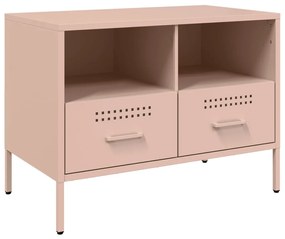 Mobile tv rosa 68x39x50,5 cm in acciaio laminato a freddo