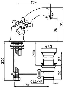 Gruppo Lavabo Monoforo Cromo Zucchetti Delfi Z46526.8008