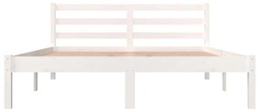 Giroletto legno massello pino 120x190cm bianco 4ft small double
