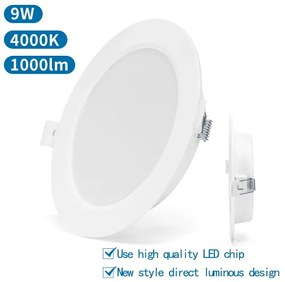 Aigostar - Lampada LED da incasso LED/9W/230V 4000K diametro 14,5 cm bianco