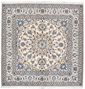 Nain Tappeto persiano 200x200 Beige (Iran) Annodato A Mano