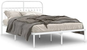 Giroletto Con Testiera Metallo Bianco 140x190 Cm /