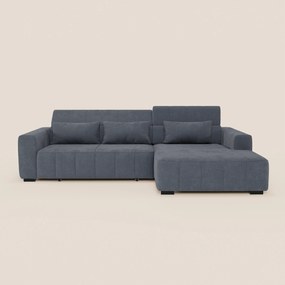 Doric Divano angolare con penisola e sedute allungabili con relax elettrico - poggiatesta reclinabili in tessuto smacchiabile T23