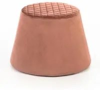 Pouf in Tessuto Vellutato 33 cm Rosa Antico