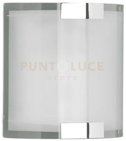 Divo applique in vetro ventola bianco satinato 20x20cm 1 luce attac...