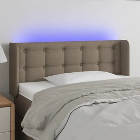 Testiera A Led Tortora 103x16x78/88 Cm İn Tessuto /