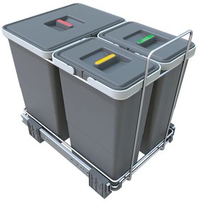 Bidone in plastica per rifiuti differenziati/incasso 28 l Ecofil - Elletipi