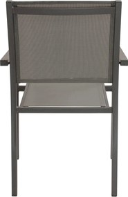 DEXTER - set tavolo in alluminio cm 160/240 x 90 x 75 h con 4 poltrone Venus