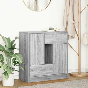 Credenza Con Cassetti E Ante Grigio Sonoma 70,5x34x74,5 Cm /